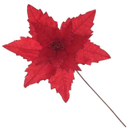 Цветок искусственный "Пуансеттия", L53 W53 H67 см фото 2 Цветок искусственный "Пуансеттия", L53 W53 H67 см фото 2