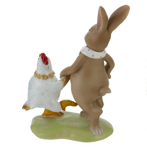 Фигурка декоративная "Заяц с курицей", L9,5 W5,5 H14 см фото 3