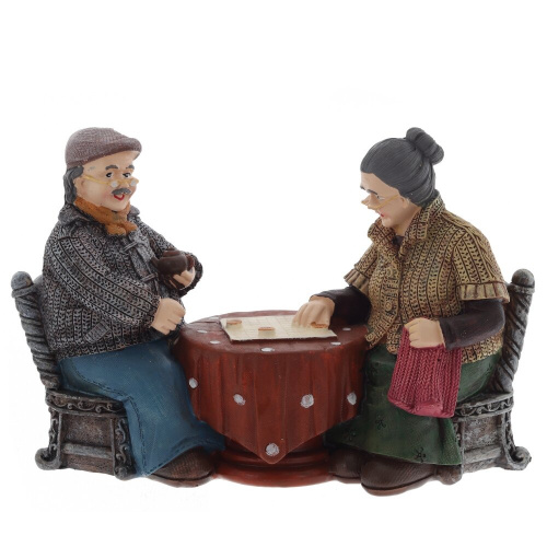 Фигурка декоративная "Бабушка с дедушкой", L18,5 W9 H14 см, 2в. фото 3 Фигурка декоративная "Бабушка с дедушкой", L18,5 W9 H14 см, 2в. фото 3