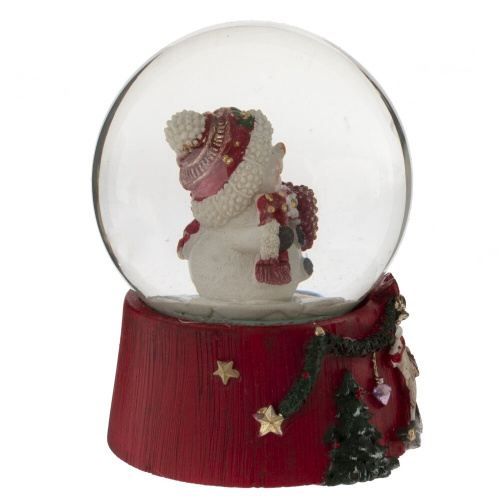Фигурка декоративная "Снеговик" в стекл шаре, L6,5 W6,5 H8,5 см, 2в. фото 4 Фигурка декоративная "Снеговик" в стекл шаре, L6,5 W6,5 H8,5 см, 2в. фото 4