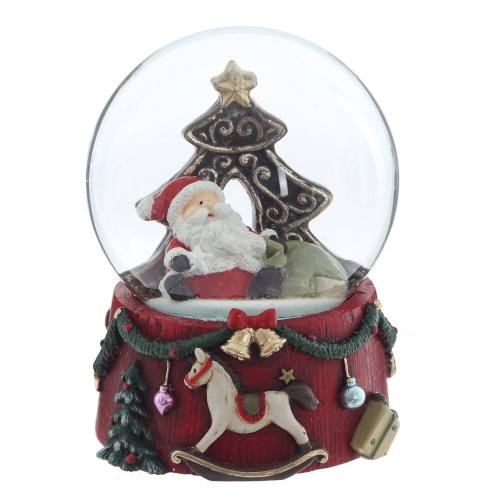 Фигурка декоративная "Дед Мороз" в стекл шаре, D 6.5 см, L6,5 W6,5 H8,5 см, 2в. фото 3
