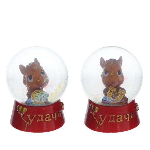 Фигурка декор в стекл шаре "Лошадка", L4,5 W4,5 H5,5 см, 2в. Фигурка декор в стекл шаре "Лошадка", L4,5 W4,5 H5,5 см, 2в.