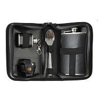 Набор для пикника 6 предм. (фляжка 220 мл, фляжка, ложка, вилка, 2 стопки 30 мл), L12 W7 H18,5 см