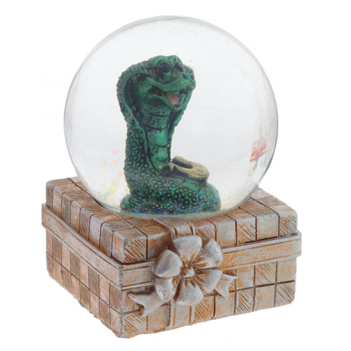 Фигурка декоративная в стекл шаре "Змея", D 6 см, L6 W6,5 H8 см, 3в. фото 3