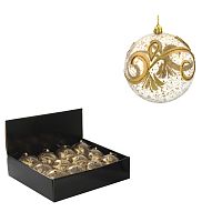 Набор из 12шт Украшение новогоднее Шар "Золотое напыление", D10 см, L44 W33 H11 см Набор из 12шт Украшение новогоднее Шар "Золотое напыление", D10 см, L44 W33 H11 см