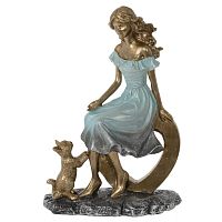 Фигурка декоративная "Девушка с кошкой", L13,5 W7 H20 см