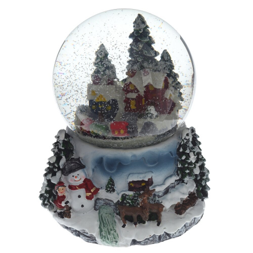 Фигурка декоративная "Рождество" в стекл шаре (свет, муз, вьюга, 3хAAA), D 10 см, L13 W13 H15 см фото 2 Фигурка декоративная "Рождество" в стекл шаре (свет, муз, вьюга, 3хAAA), D 10 см, L13 W13 H15 см фото 2
