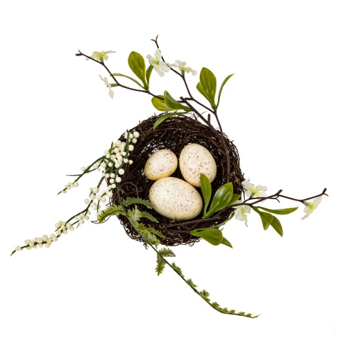 Изделие декоративное "Гнездо пасхальное", L23 W23 H10 см, 3в. фото 2