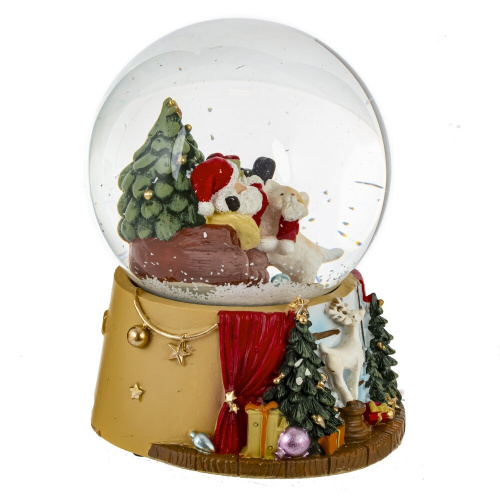 Фигурка декоративная "Дед Мороз" в стекл шаре (муз), D 10 см, L10 W10 H14 см фото 3