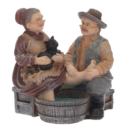 Фигурка декоративная "Бабушка с дедушкой", L11,5 W9,5 H12 см, 2в. фото 3
