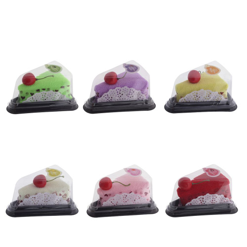 Полотенце "Пирожное", L10 W14 H7 см, 6в.