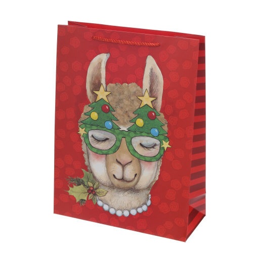 Пакет подарочный L (бумага 210г/м2, блок 12шт), L30 W12 H40 см, 4в. фото 2