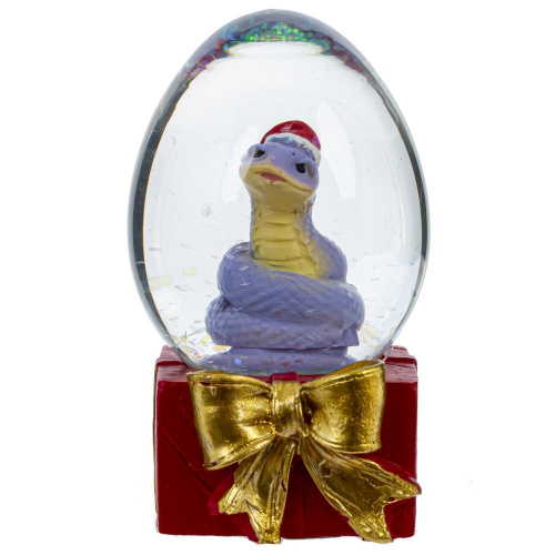 Фигурка декоративная в стекл шаре "Змея", D4.5 см, L4 W4,5 H7,5 см, 3в. фото 2