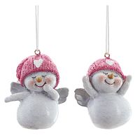 Фигурка декоративная подвесная "Снеговик",   L4,5 W4 H5,5 см, 2в.