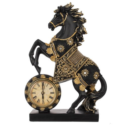Фигурка декоративная "Лошадь" с часами (AAx1,н.п.), L23 W7 H33 см Фигурка декоративная "Лошадь" с часами (AAx1,н.п.), L23 W7 H33 см