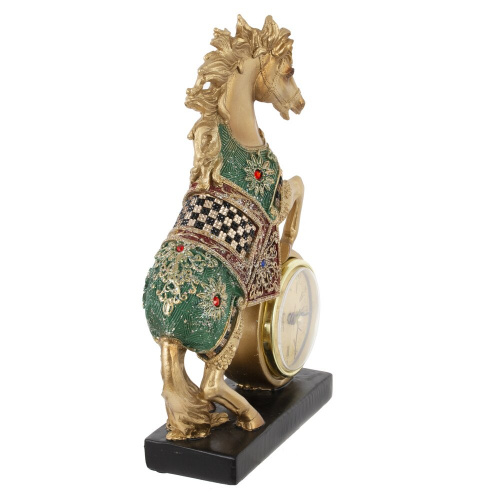 Фигурка декоративная "Лошадь" с часами (AAAx1,н/п), L16 W5 H22 см фото 4