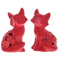 Фигурка декоративная "Лисичка" с подсветкой, L10,3 W8 H16,5 см, (2хAG13), 2в.
