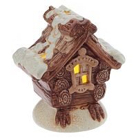 Фигурка декоративная "Избушка" с подсветкой (3xAAA н/п), L15 W11 H17 см