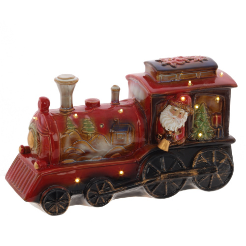 Фигурка декоративная "Поезд" с подсветкой (3хААА), L34 W12 H21 см фото 4