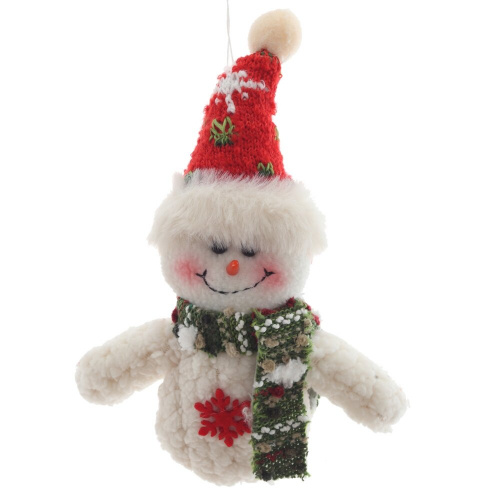 Снеговик подвесной, L12 W7 H18 см, 2в. фото 4