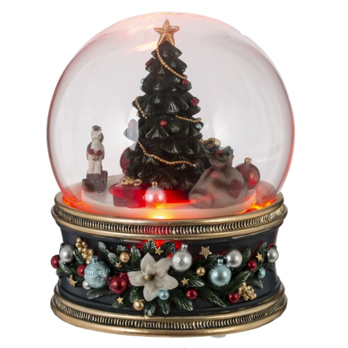 Фигурка декоративная "Рождество" в стекл шаре (муз, движ, ААх3,н/п), L11 W11 H14 см фото 4 Фигурка декоративная "Рождество" в стекл шаре (муз, движ, ААх3,н/п), L11 W11 H14 см фото 4