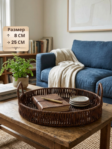 Поднос, L25 W25 H8 см