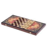 Игра настольная 2 в 1 ( шашки, нарды) "Огненная лошадь", L60 W30 H4 см