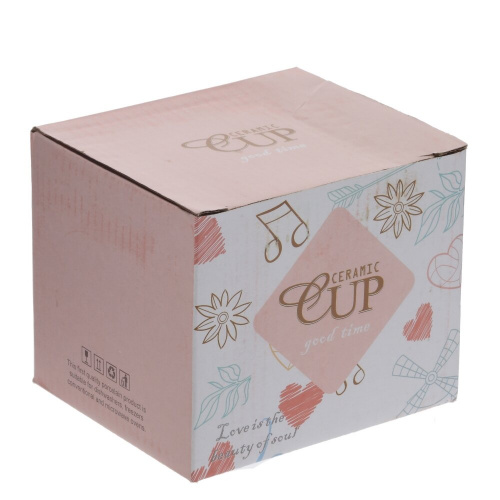 Кружка с крышкой и ложкой, 230 мл, L12 W9 H10,5 см фото 4