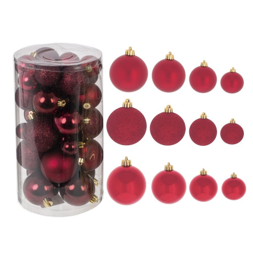 Набор из 40шт Украшение новогоднее "Шар", D6.5 см, L14 W14 H26 см Набор из 40шт Украшение новогоднее "Шар", D6.5 см, L14 W14 H26 см