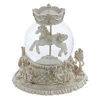 Фигурка декоративная  в стекл шаре "Карусель" (ключ,муз, движ), L13 W12,5 H17 см