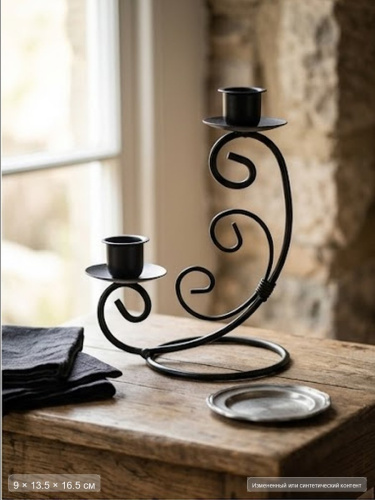 Подсвечник, L14 W8 H17 см