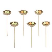 Набор из 6-ти изделий декоративных (вставка) "Гнездо" (6*2), L6,5 W5,5 H25,5 см