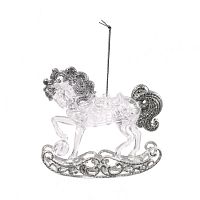 Украшение новогоднее "Лошадка", L10,5 W2,5 H9,5 см Украшение новогоднее "Лошадка", L10,5 W2,5 H9,5 см