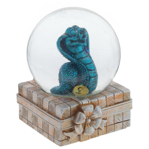 Фигурка декоративная в стекл шаре "Змея", D 6 см, L6 W6,5 H8 см, 3в. фото 2