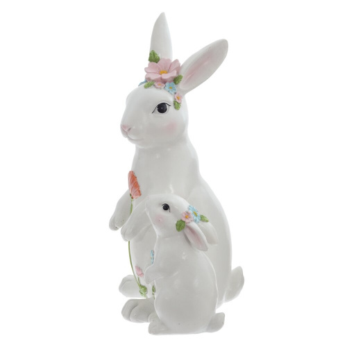 Фигурка декоративная "Зайцы", L15 W12 H26 см фото 3