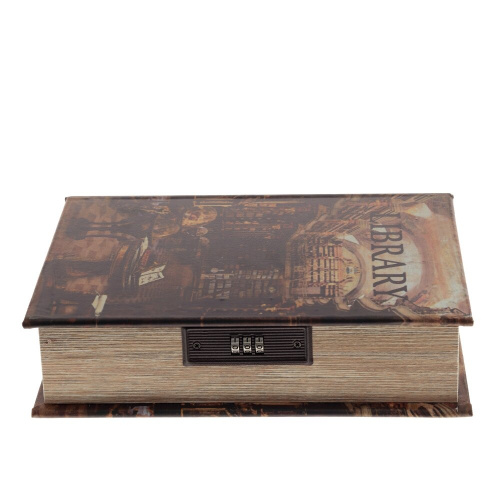 Шкатулка-книга с кодовым замком, L18 W7 H27 см фото 2
