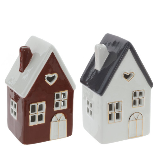 Изделие декоративное "Домик" с подсветкой (цена за 1 штуку) (LR44x2), L8,5 W7 H14 см, 2в.