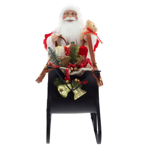 Дед Мороз на санях, L51 W22 H48 см фото 3