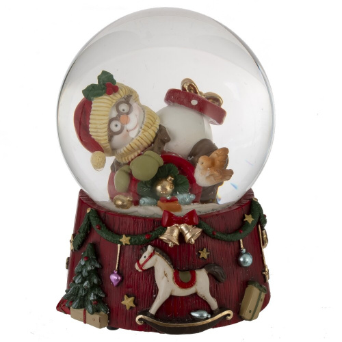 Фигурка декоративная "Снеговик" в стекл шаре (ключ,муз), D 10 см, L10 W10 H14 см Фигурка декоративная "Снеговик" в стекл шаре (ключ,муз), D 10 см, L10 W10 H14 см