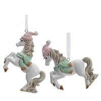 Фигурка декоративная подвесная "Лошадка", L9 W2 H8,5 см, 2в.