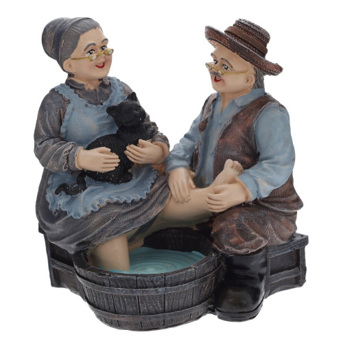 Фигурка декоративная "Бабушка с дедушкой", L11,5 W9 H12 см, 2в. фото 3 Фигурка декоративная "Бабушка с дедушкой", L11,5 W9 H12 см, 2в. фото 3