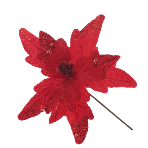 Цветок искусственный "Пуансеттия", L28 W28 H39 см Цветок искусственный "Пуансеттия", L28 W28 H39 см