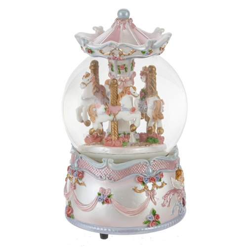 Фигурка декоративная в стекл шаре "Карусель" (ключ,муз, движ), D10 см, L9,5 W9,5 H17,5 см, 2в. фото 3 Фигурка декоративная в стекл шаре "Карусель" (ключ,муз, движ), D10 см, L9,5 W9,5 H17,5 см, 2в. фото 3