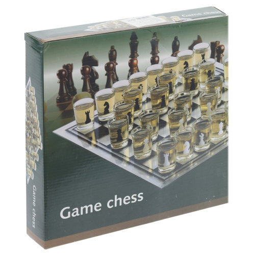 Игра настольная (питейная) "Шахматы", L22,5 W22,5 H3,5 см фото 2 Игра настольная (питейная) "Шахматы", L22,5 W22,5 H3,5 см фото 2