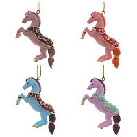 Фигурка декоративная подвесная "Лошадка", L7,5 W1,5 H4,5 см, 4в.