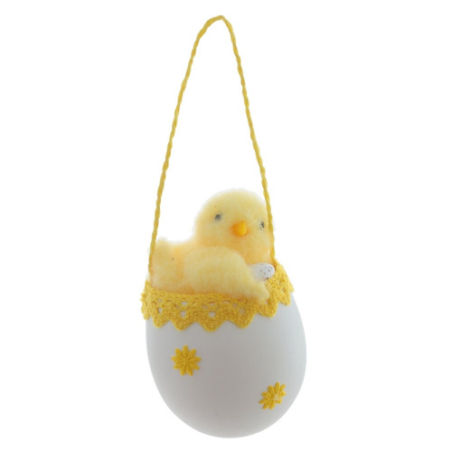 Изделие декоративное подвесное "Цыпленок" (блок 12шт), L6 W6 H10 см, 3в. фото 4