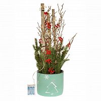 Изделие декоративное "Новогодняя композиция" с подсветкой, L28 W28 H64см