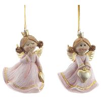 Фигурка декоративная подвесная "Ангел",   L5 W4,5 H7 см, 2в.