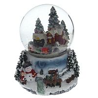 Фигурка декоративная "Рождество" в стекл шаре (свет, муз, вьюга, 3хAAA), D 10 см, L13 W13 H15 см Фигурка декоративная "Рождество" в стекл шаре (свет, муз, вьюга, 3хAAA), D 10 см, L13 W13 H15 см