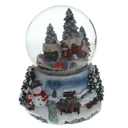 Фигурка декоративная "Рождество" в стекл шаре (свет, муз, вьюга, 3хAAA), D 10 см, L13 W13 H15 см Фигурка декоративная "Рождество" в стекл шаре (свет, муз, вьюга, 3хAAA), D 10 см, L13 W13 H15 см